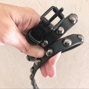 Canadian BRAVE leather metal studded belt